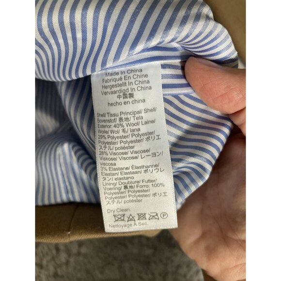 J CREW navy NWOT Schoolboy Blazer Satin Lined Gold Buttons Size 12 never worn - Picture 3 of 9